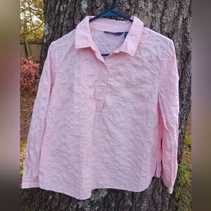 ISAAC MIZRAHI Light Pink Long Sleeve Blouse 8